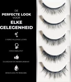 Magnetische Nep Wimpers Met 2 Magnetic Eyeliners En Applicator - 10 Magnetische Lashes - Wimperextensions - Zwart -Oogmake Up Winkel 1044x1200