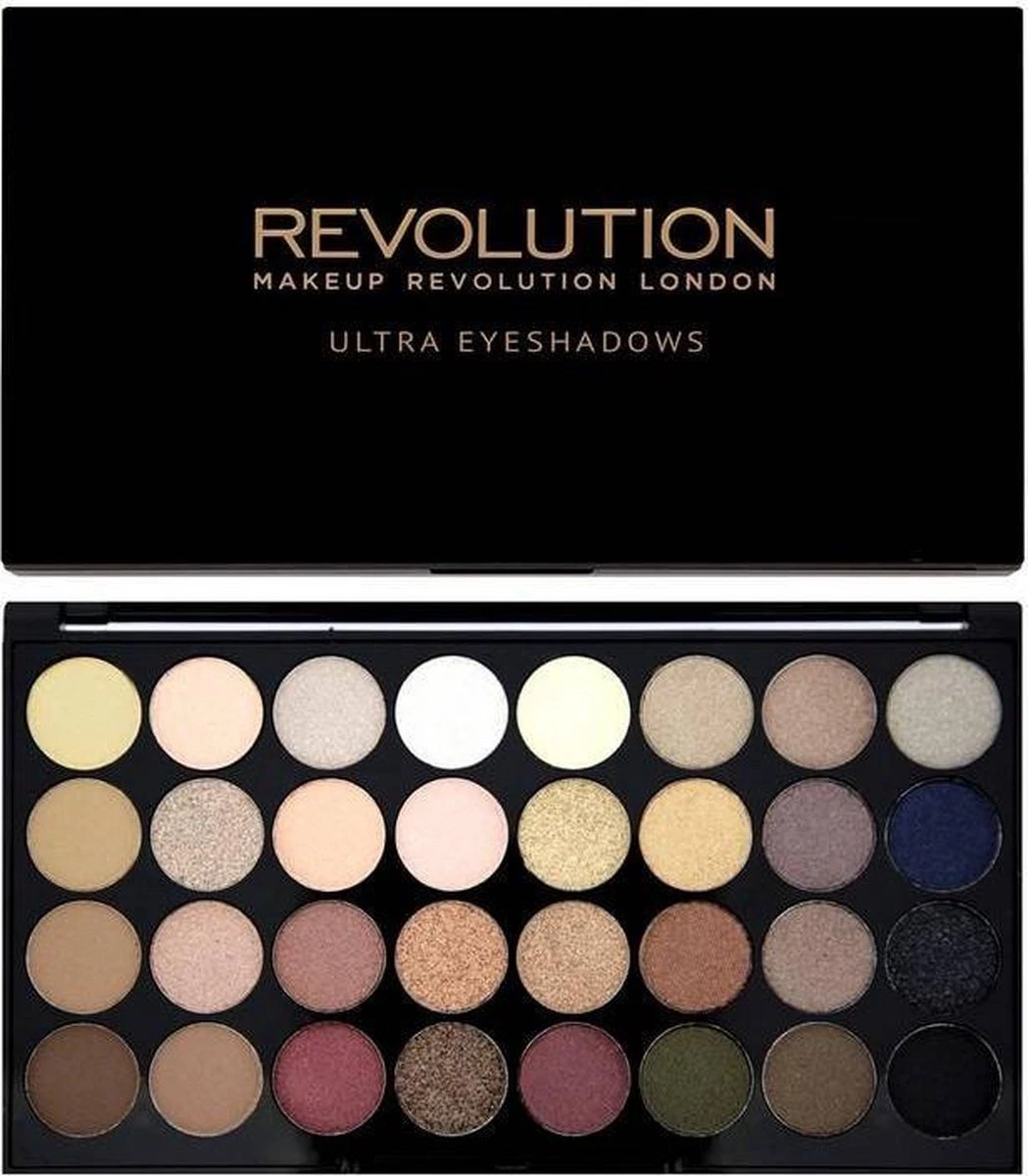 Makeup Revolution London Flawless Ultra Eyeshadows - Oogschaduw Palette - 32 Kleuren 1 Makeup Revolution London Flawless Ultra Eyeshadows - Oogschaduw Palette - 32 Kleuren