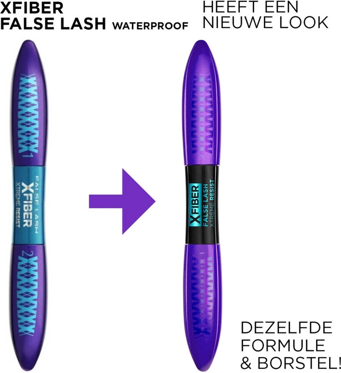 L'Oréal Paris False Lash Xfiber Xtreme Resist Mascara - Zwart - Waterproof 2 L'Oréal Paris False Lash Xfiber Xtreme Resist Mascara - Zwart - Waterproof - Afbeelding 2