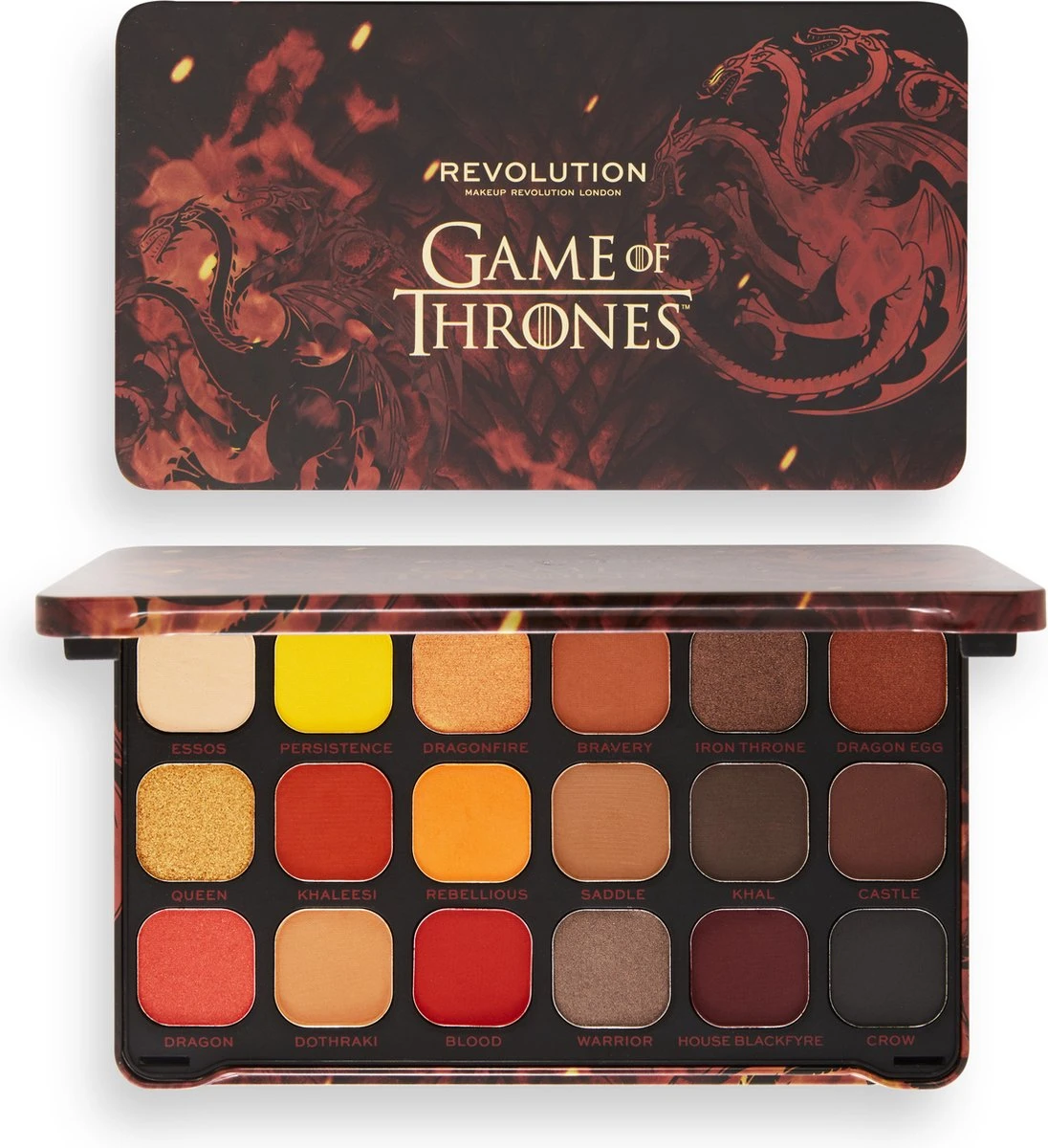 Makeup Revolution X Game Of Thrones Mother Of Dragons Forever Flawless Shadow Palette - Oogschaduw Palette 1 Makeup Revolution X Game Of Thrones Mother Of Dragons Forever Flawless Shadow Palette - Oogschaduw Palette