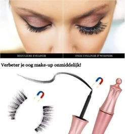 Nepwimpers - Nep Wimpers - Valse Wimpers - Lashes - False Lashes - Magnetische Wimpers - Magnetische Eyeliner - Miami -Oogmake Up Winkel 1121x1200