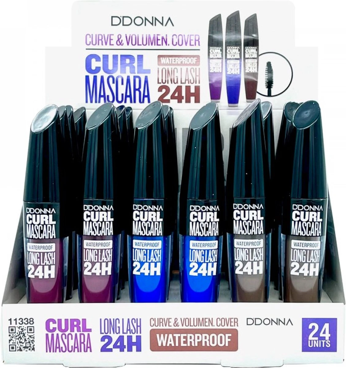 D'Donna - Curl Mascara - Bruin - Waterproof - 1 Flesje Met 8 Gram Inhoud 2 D'Donna - Curl Mascara - Bruin - Waterproof - 1 Flesje Met 8 Gram Inhoud - Afbeelding 2
