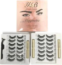 Yermin Beauty Magnetische Wimpers Met Eyeliner Pen Set - Magnetic Lashes - Magneet - 14 Sets Nepwimpers Met 3 Eyelinergel En 1 Applicator - Zwart -Oogmake Up Winkel 1134x1200 4