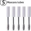 Mascara Tube Leeg - Wit- 5 Tubes - Wimperborsteltjes - Wimperkam - Eyelash Comb - Wimperlifting