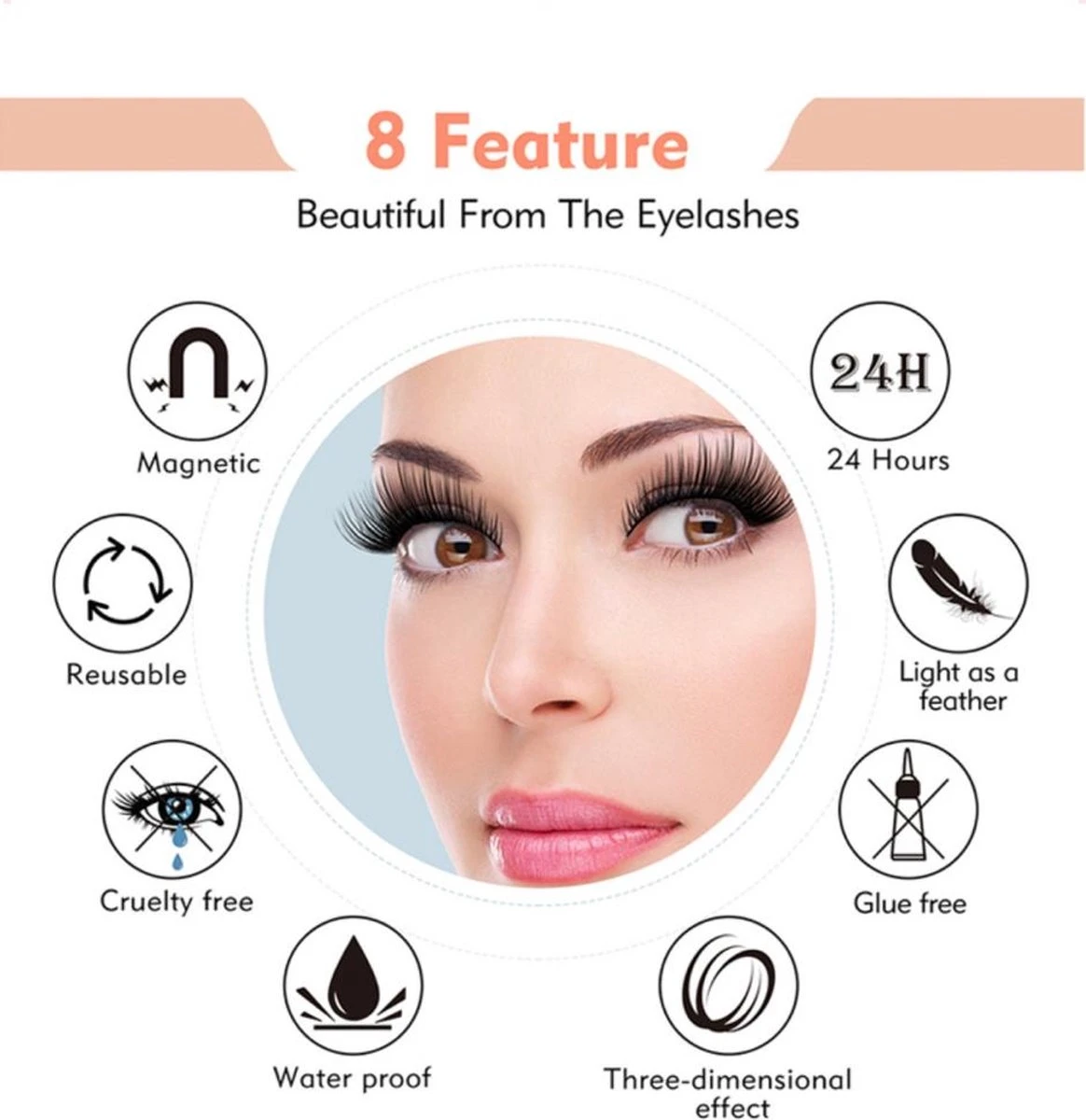 Diamond | M5 Bekend Van TikTok | GRATIS Spiegeldoosje | Magnetische Wimpers Met Eyeliner | Nep Wimpers | Magnetic Eyelashes | HERBRUIKBAAR | CADEAU 14 Diamond | M5 Bekend Van TikTok | GRATIS Spiegeldoosje | Magnetische Wimpers Met Eyeliner | Nep Wimpers | Magnetic Eyelashes | HERBRUIKBAAR | CADEAU - Afbeelding 14