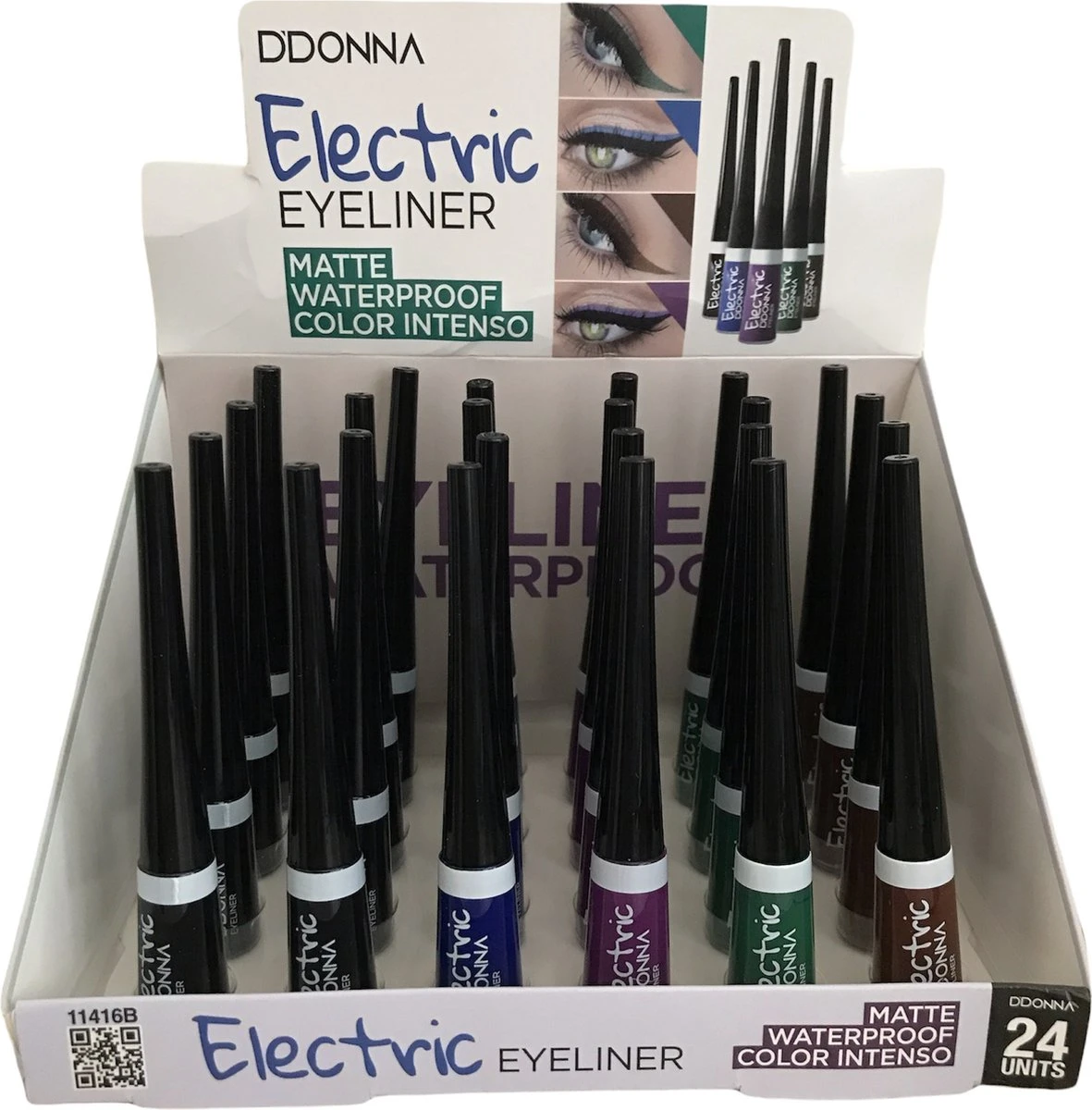 D'Donna - Vloeibare Eyeliner - Blauw - Waterproof - Matte - 1 Flacon Met 3 Gram Inhoud - Nummer 2 2 D'Donna - Vloeibare Eyeliner - Blauw - Waterproof - Matte - 1 Flacon Met 3 Gram Inhoud - Nummer 2 - Afbeelding 2