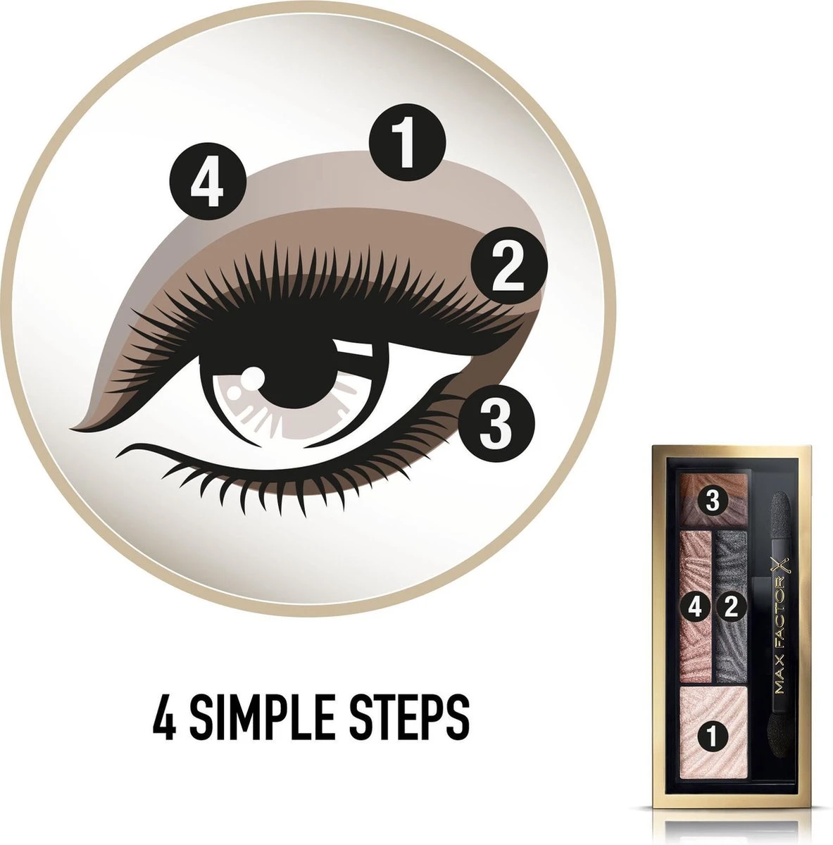 Max Factor Smokey Eye Drama - 02 Lavish Onyx - Oogschaduw Palette 2 Max Factor Smokey Eye Drama - 02 Lavish Onyx - Oogschaduw Palette - Afbeelding 2