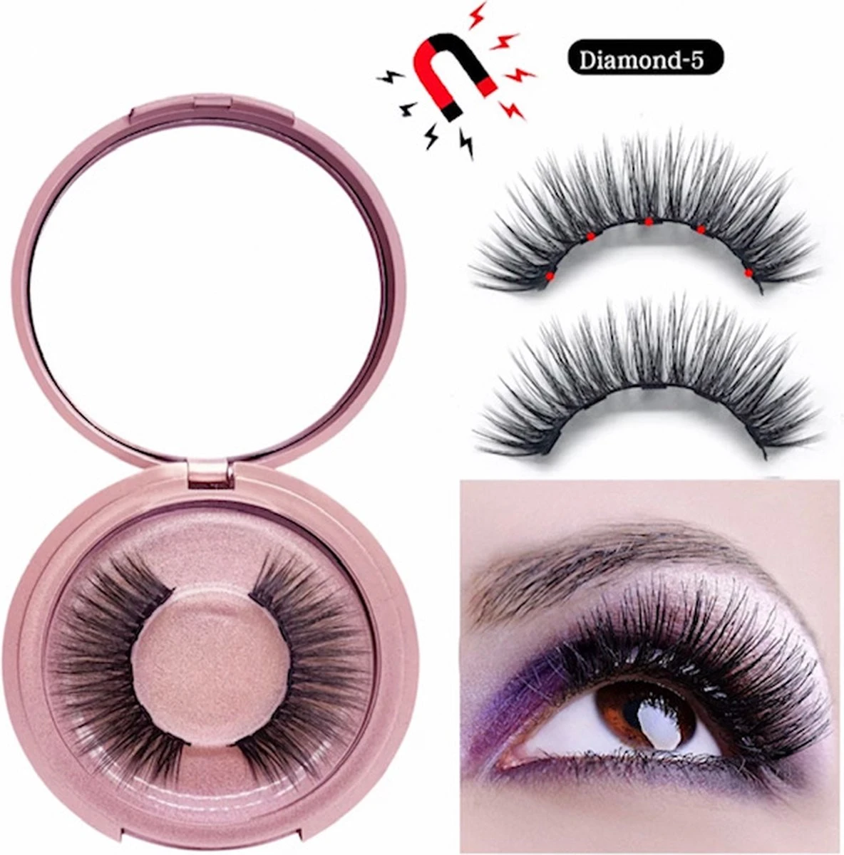 Diamond | M5 Bekend Van TikTok | GRATIS Spiegeldoosje | Magnetische Wimpers Met Eyeliner | Nep Wimpers | Magnetic Eyelashes | HERBRUIKBAAR | CADEAU 3 Diamond | M5 Bekend Van TikTok | GRATIS Spiegeldoosje | Magnetische Wimpers Met Eyeliner | Nep Wimpers | Magnetic Eyelashes | HERBRUIKBAAR | CADEAU - Afbeelding 3