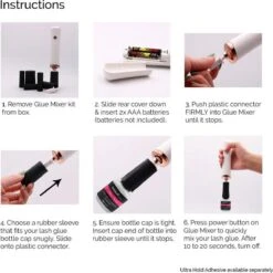 Lashes & More - GLUE SHAKER - Lijmschudder - Inkt Mixen - GLUE MIXER - Voor Het Goed Mengen Van Wimperlijm Nagellak Pigment Of Tattoo Inkt - Met Ventilator -Oogmake Up Winkel 1198x1200 29