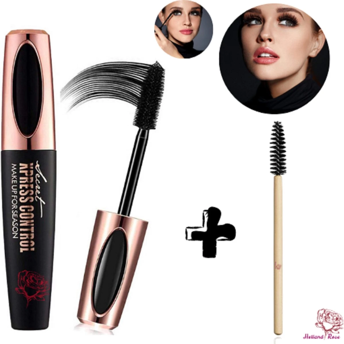 4D Fiber Waterproof Mascara - Zwart - Lange En Volle Wimpers 1 4D Fiber Waterproof Mascara - Zwart - Lange En Volle Wimpers