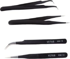 Vetus - Wimper Pincet ESD-15 - Zwart - Tweezer - Pincet - Wimperextensions -Oogmake Up Winkel 1200x1005 3
