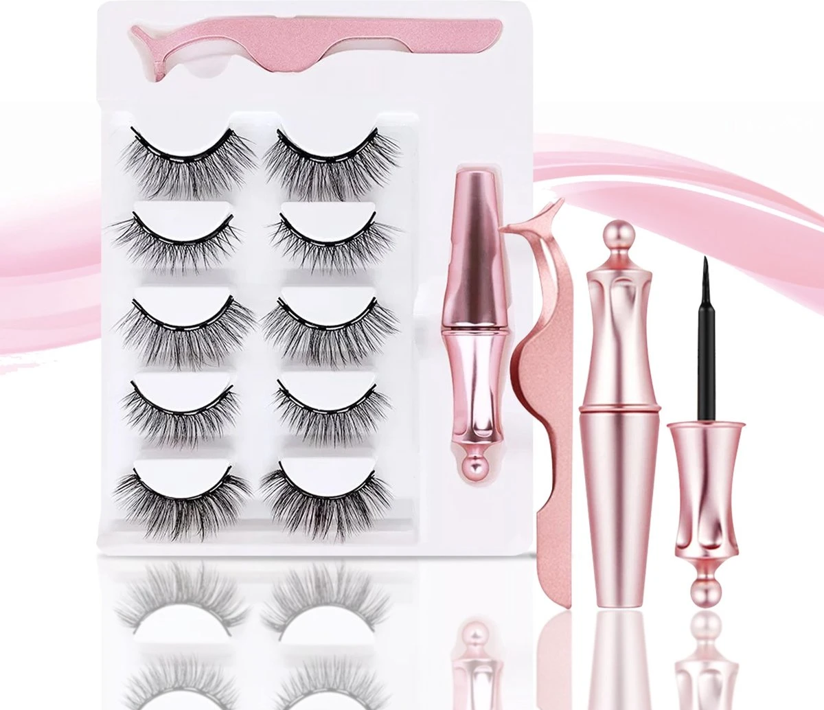 Merkloos La Liva Magnetische Wimpers - Inclusief Eyeliner En Wimper Pincet - 5 Magneetjes - Wimperextentions - Wimperlifting Set - Lash Lift 1 Merkloos La Liva Magnetische Wimpers - Inclusief Eyeliner En Wimper Pincet - 5 Magneetjes - Wimperextentions - Wimperlifting Set - Lash Lift