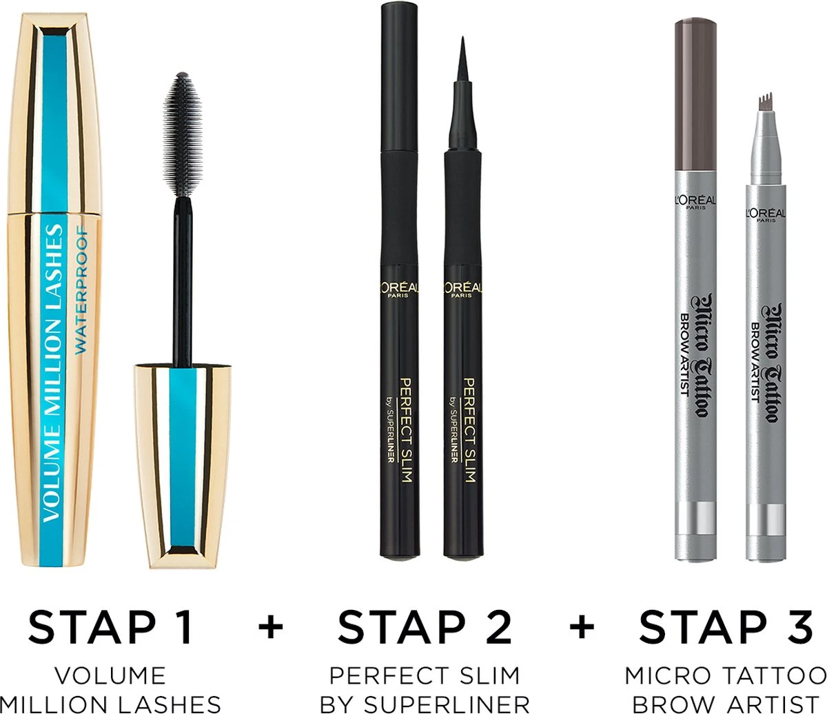 L’Oréal Paris Volume Million Lashes - Waterproof Mascara - Zwart - 10.7 Ml 5 L’Oréal Paris Volume Million Lashes - Waterproof Mascara - Zwart - 10.7 Ml - Afbeelding 5