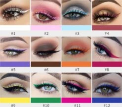 Handaiyan Liquid Eyeliner – 12 Verschillende Kleuren - Make Up – Set - Kleur - Cadeau - Kleuren - Waterproof & Langhoudend -Oogmake Up Winkel 1200x1048 1