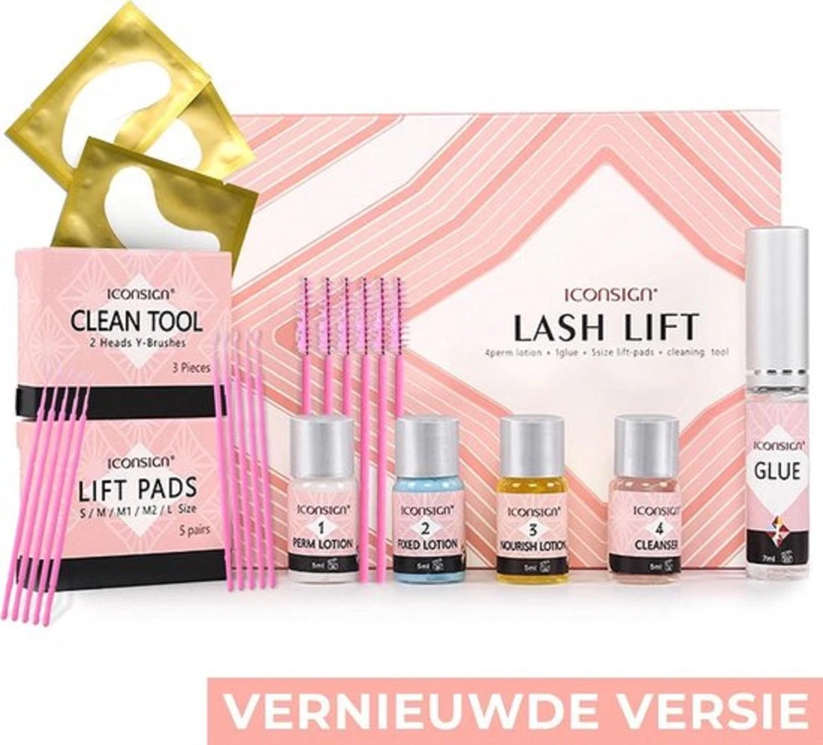 Iconsign Nieuwste Upgraded Wimper Lifting Set - Lash Lift Set Met Extra Sterke Lijm– Lashlift - Nieuw In 2021 - Permanent En Fixatietijd Slechts 12-15 Minuten - Vernieuwde Wimperlifting Set – Lash Lift Kit - Uitgebreide Versie 25 Delig 2 Iconsign Nieuwste Upgraded Wimper Lifting Set - Lash Lift Set Met Extra Sterke Lijm– Lashlift - Nieuw In 2021 - Permanent En Fixatietijd Slechts 12-15 Minuten - Vernieuwde Wimperlifting Set – Lash Lift Kit - Uitgebreide Versie 25 Delig - Afbeelding 2