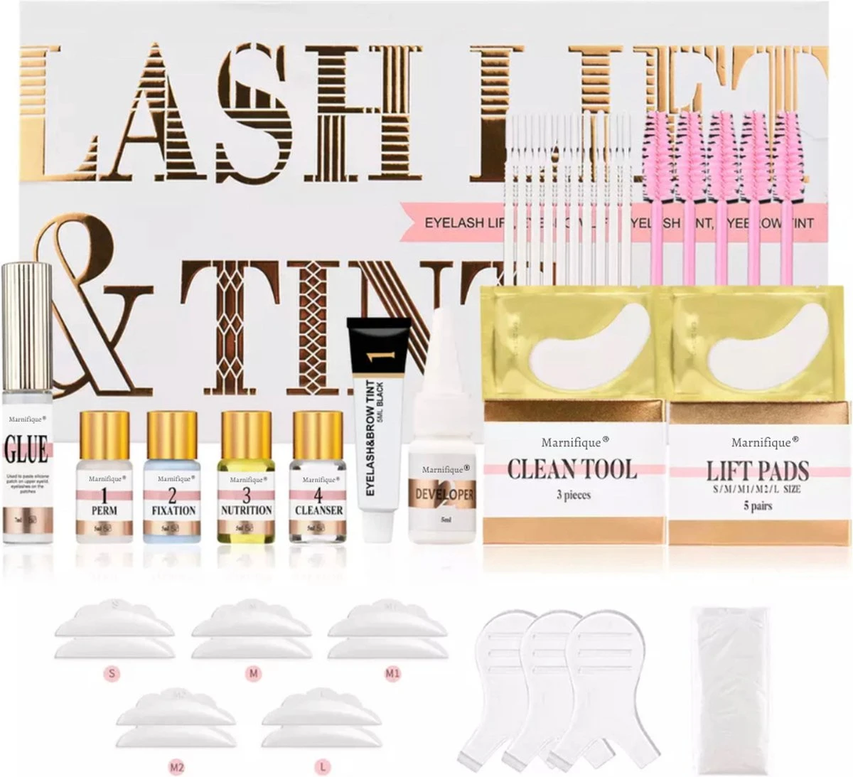 Marnifique® - Professional Lash Lift Kit - Wimper Lift - Inclusief Zwarte Wimperverf - Wimperlifting Set - Brow Lamination - Starterkit - Voor Professioneel Gebruik 7 Marnifique® - Professional Lash Lift Kit - Wimper Lift - Inclusief Zwarte Wimperverf - Wimperlifting Set - Brow Lamination - Starterkit - Voor Professioneel Gebruik - Afbeelding 7