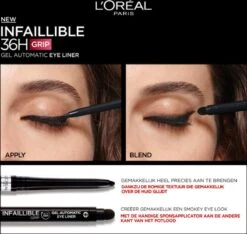L’Oréal Paris Infaillible 36H Grip Gel Automatic Eyeliner - Taupe Grey -Oogmake Up Winkel 1200x1139 1