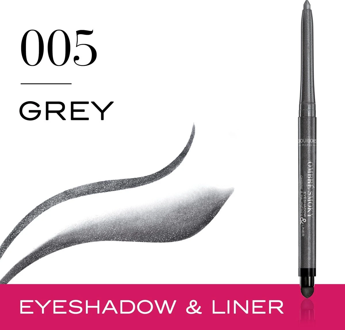 Bourjois Ombré Smoky Eyeshadow & Liner - 05 Grey 3 Bourjois Ombré Smoky Eyeshadow & Liner - 05 Grey - Afbeelding 3