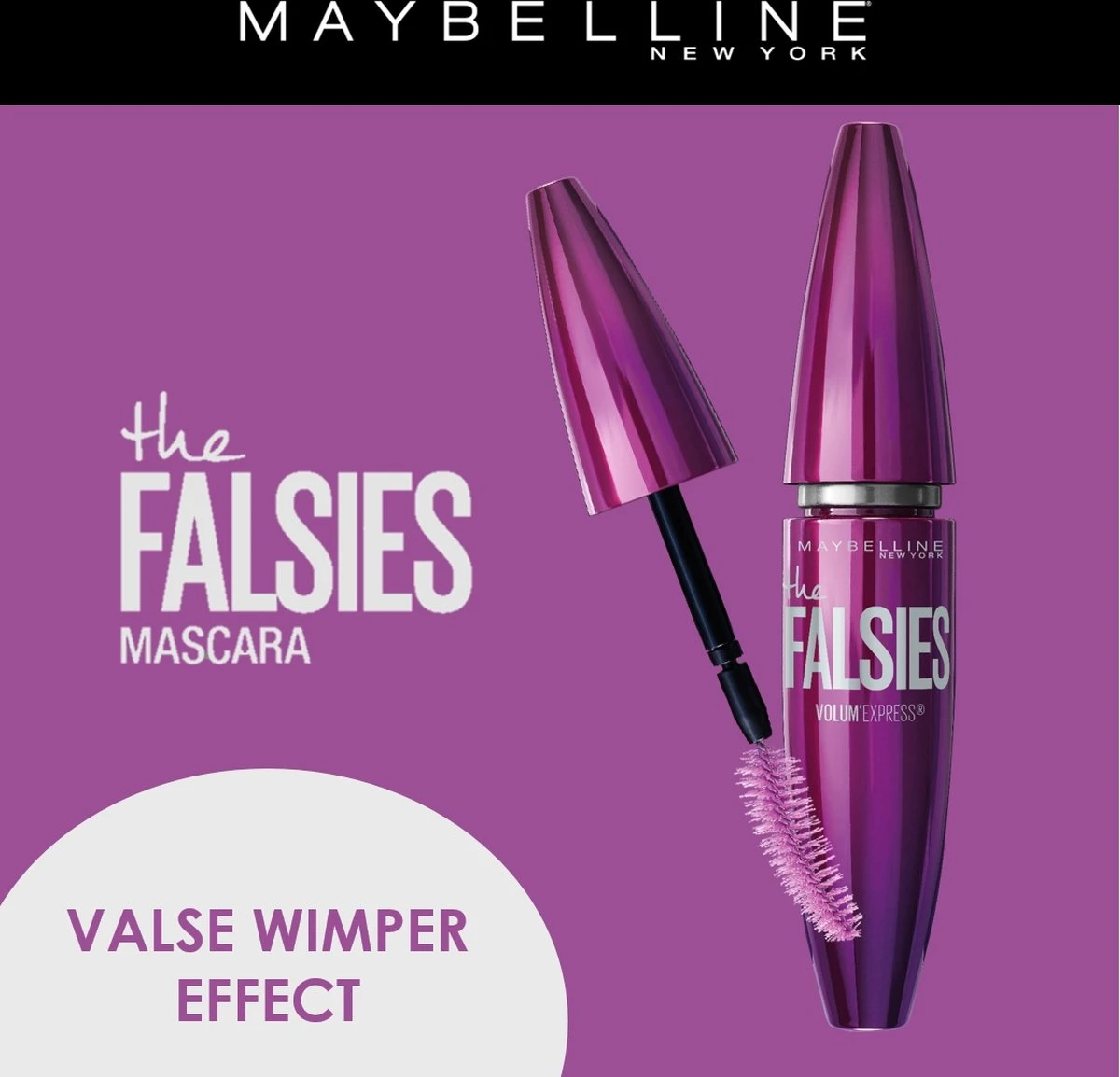Maybelline Volum'Express Falsies - Zwart - Mascara 13 Maybelline Volum'Express Falsies - Zwart - Mascara - Afbeelding 13
