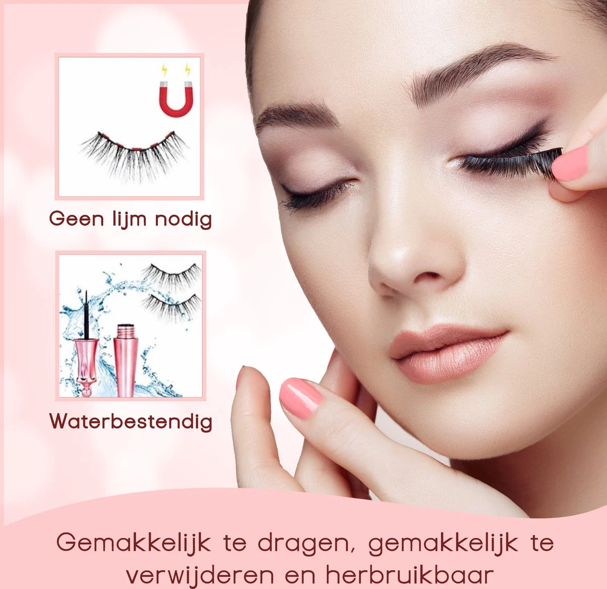 Merkloos La Liva Magnetische Wimpers - Inclusief Eyeliner En Wimper Pincet - 5 Magneetjes - Wimperextentions - Wimperlifting Set - Lash Lift 7 Merkloos La Liva Magnetische Wimpers - Inclusief Eyeliner En Wimper Pincet - 5 Magneetjes - Wimperextentions - Wimperlifting Set - Lash Lift - Afbeelding 7