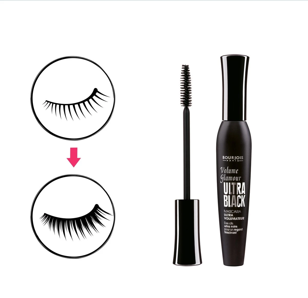 Bourjois Volume Glamour Mascara - 61 Ultra Black 5 Bourjois Volume Glamour Mascara - 61 Ultra Black - Afbeelding 5