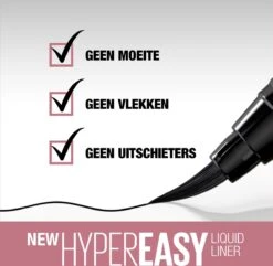 Maybelline Hyper Easy Liner Liquid Eyeliner - 800 Knockout Black -Oogmake Up Winkel 1200x1170 7