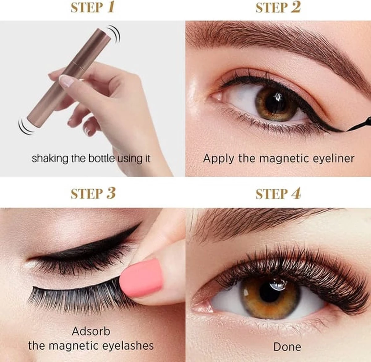 BellaLine – Magnetische Wimpers – 6 Set – 2 Eyeliners – Applicator – Nep Wimpers – Magnetic Eyelashes – Valse Wimpers – Wimper Extensions – Fake Lashes – Natuurlijke Look – Geen Lijm Nodig 4 BellaLine – Magnetische Wimpers – 6 Set – 2 Eyeliners – Applicator – Nep Wimpers – Magnetic Eyelashes – Valse Wimpers – Wimper Extensions – Fake Lashes – Natuurlijke Look – Geen Lijm Nodig - Afbeelding 4