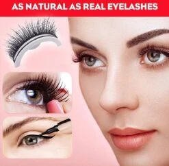 Nep Wimpers | Wimpers Zonder Lijm - Wasbaar- Waterbestendig - Windbestendig - Herbruikbaar - Extra Herbruikbare Plakrand-In Een Flits Mooi ||| -Oogmake Up Winkel 1200x1178 1