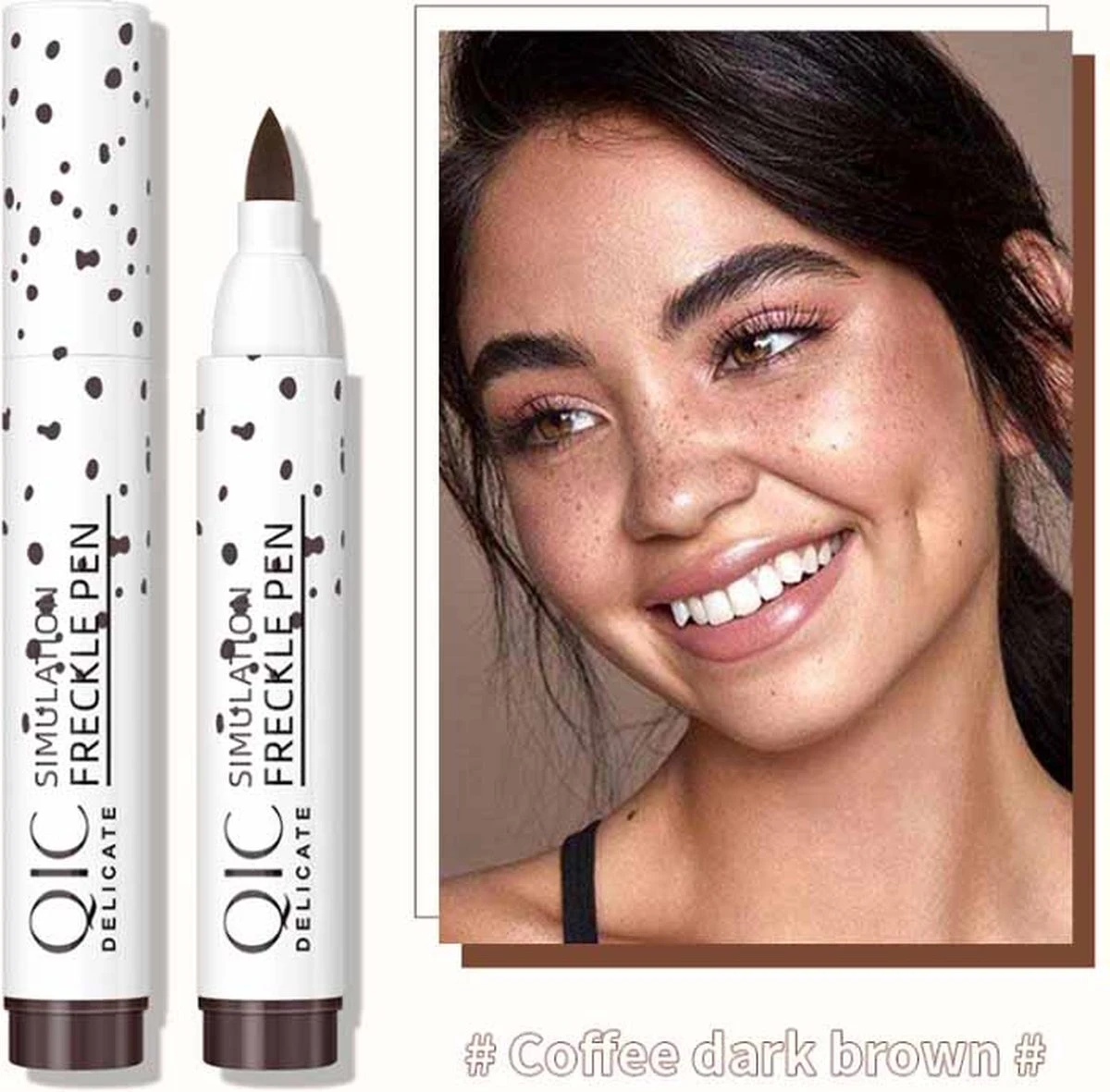 Palm QIC Freckle Pen - Sproetjes Pen - Freckle Pen - Freckles - Donker Bruin - (Gratis Levering) 1 Palm QIC Freckle Pen - Sproetjes Pen - Freckle Pen - Freckles - Donker Bruin - (Gratis Levering)