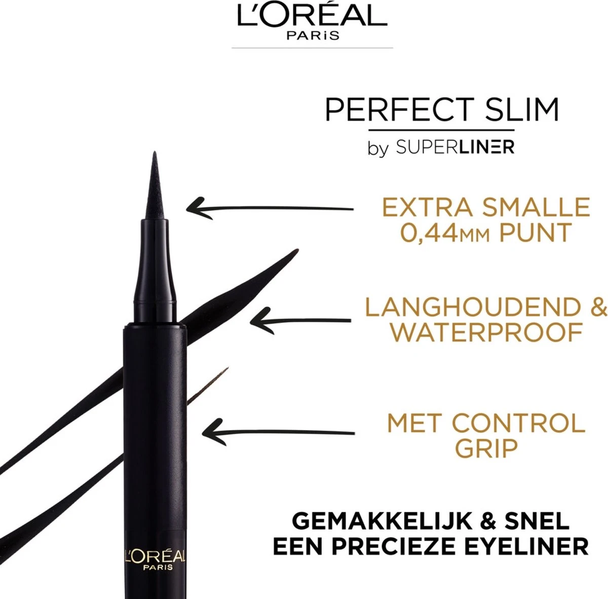 L’Oréal Paris Superliner Perfect Slim - Intense Black - Zwarte Pen Eyeliner - 4.7 Ml 4 L’Oréal Paris Superliner Perfect Slim - Intense Black - Zwarte Pen Eyeliner - 4.7 Ml - Afbeelding 4