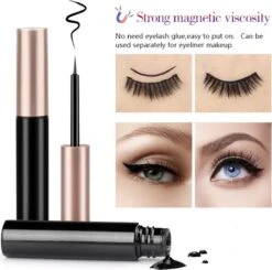 Yermin Beauty Magnetische Wimpers Met Eyeliner Pen Set - Magnetic Lashes - Magneet - 14 Sets Nepwimpers Met 3 Eyelinergel En 1 Applicator - Zwart -Oogmake Up Winkel 1200x1189 3