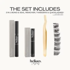 Helioux® - Quicklashes Nepwimpers - DIY Wimpersextensions Voor Thuis - 10mm - Blijven 5+ Dagen Zitten - Complete Set Incl. Wimpers, Lijm, Remover, Pincet - Herbruikbaar - Falscara -Oogmake Up Winkel 1200x1191 5