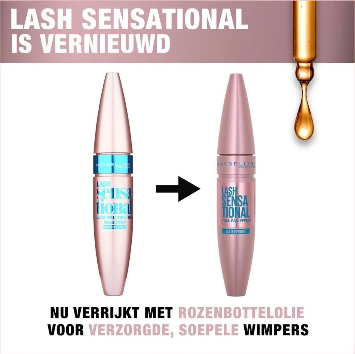 Maybelline New York - Lash Sensational Mascara - Very Black Waterproof - 9.5 Ml 8 Maybelline New York - Lash Sensational Mascara - Very Black Waterproof - 9.5 Ml - Afbeelding 8