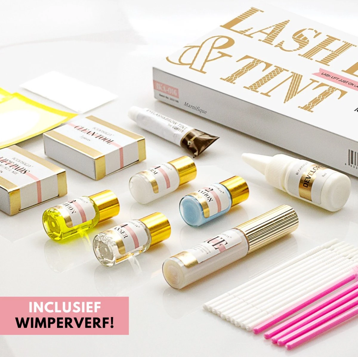 Marnifique® - Professional Lash Lift Kit - Wimper Lift - Inclusief Zwarte Wimperverf - Wimperlifting Set - Brow Lamination - Starterkit - Voor Professioneel Gebruik 3 Marnifique® - Professional Lash Lift Kit - Wimper Lift - Inclusief Zwarte Wimperverf - Wimperlifting Set - Brow Lamination - Starterkit - Voor Professioneel Gebruik - Afbeelding 3