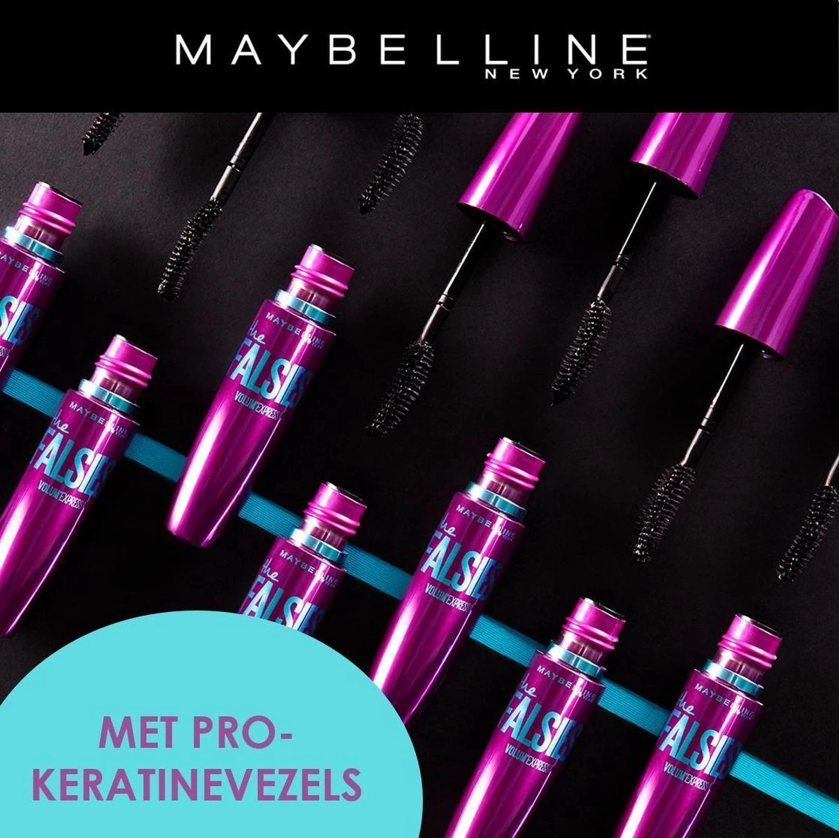 Maybelline Volum'Express Falsies - Zwart - Mascara 11 Maybelline Volum'Express Falsies - Zwart - Mascara - Afbeelding 11