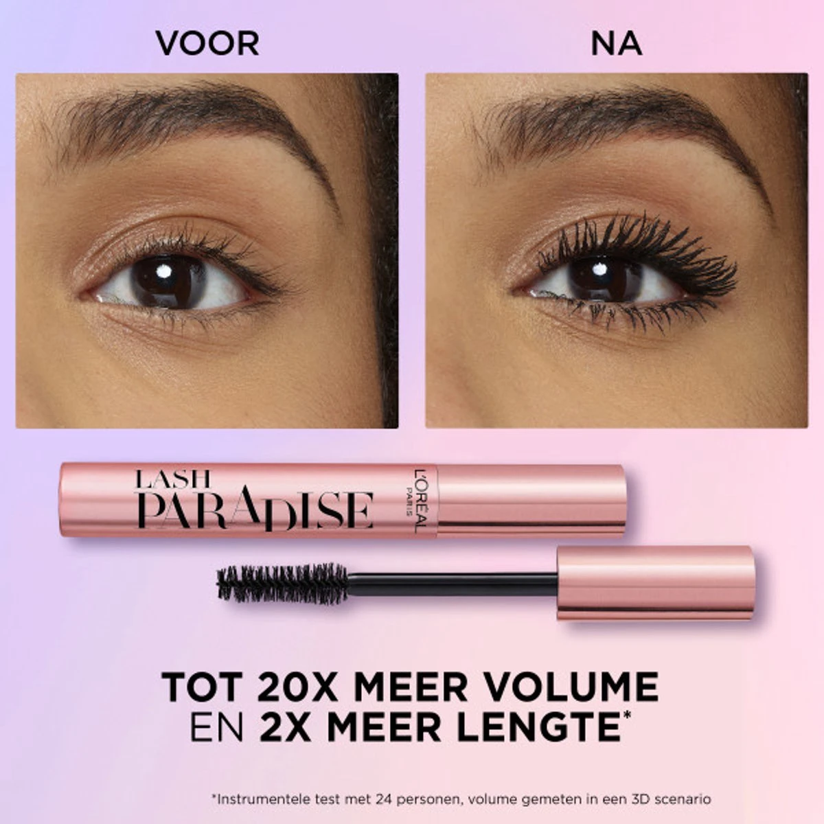 L’Oréal Paris - Lash Paradise Mascara - 01 Black - Zwarte Volume Mascara - 6.4 Ml (Paradise Extatic) 4 L’Oréal Paris - Lash Paradise Mascara - 01 Black - Zwarte Volume Mascara - 6.4 Ml (Paradise Extatic) - Afbeelding 4