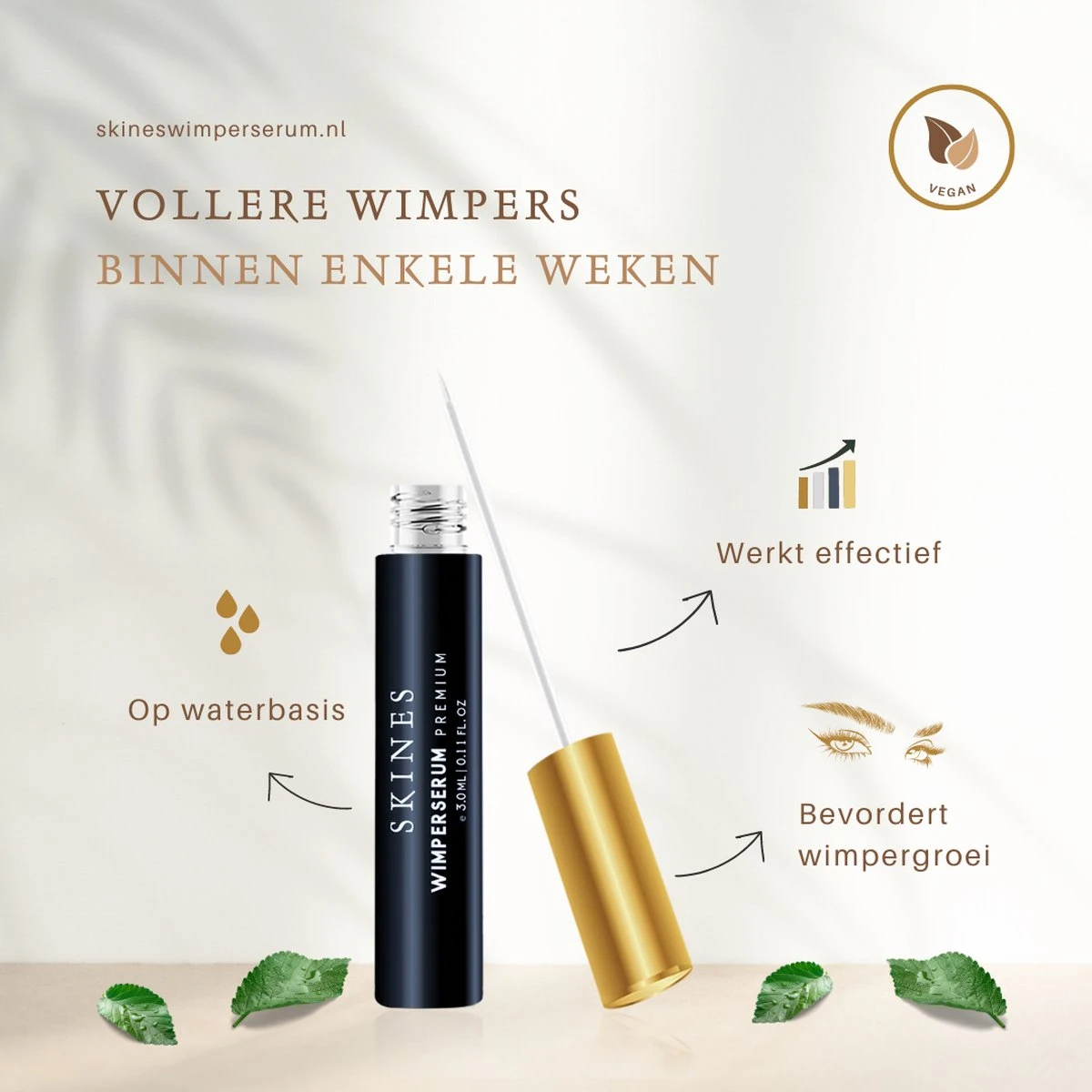 Skines® Wimperserum Premium – Eyelash Serum - Wenkbrauw Serum - Wimper Groei - 3ML 9 Skines® Wimperserum Premium – Eyelash Serum - Wenkbrauw Serum - Wimper Groei - 3ML - Afbeelding 9