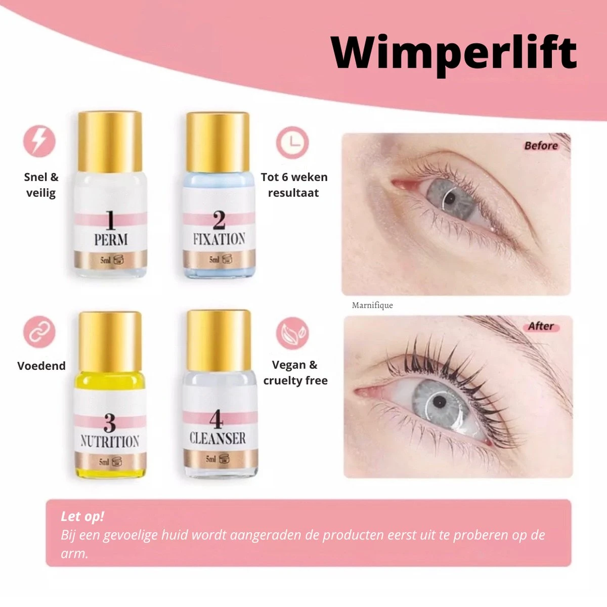 Marnifique® - Professional Lash Lift Kit - Wimper Lift - Inclusief Zwarte Wimperverf - Wimperlifting Set - Brow Lamination - Starterkit - Voor Professioneel Gebruik 8 Marnifique® - Professional Lash Lift Kit - Wimper Lift - Inclusief Zwarte Wimperverf - Wimperlifting Set - Brow Lamination - Starterkit - Voor Professioneel Gebruik - Afbeelding 8