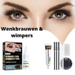 2 In 1 - Henna Wenkbrauwverf En Wimperverf - Bruin - Henna Brows - DIY Henna Brows Kit - Starterspakket -Oogmake Up Winkel 1200x1200 418