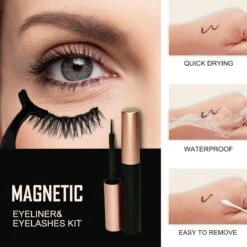 24 Magnetische Wimpers Met Eyelinerkit / 12 Paar- Herbruikbare Magnetische Wimpers - Natuurlijk Ogende Wimperspakket, 2 Buizen Magnetische Eyeliner, 3D Magnetische Nepwimperskit Met Wimperpincet - Magnetische Wimpers -Oogmake Up Winkel 1200x1200 619