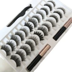24 Magnetische Wimpers Met Eyelinerkit / 12 Paar- Herbruikbare Magnetische Wimpers - Natuurlijk Ogende Wimperspakket, 2 Buizen Magnetische Eyeliner, 3D Magnetische Nepwimperskit Met Wimperpincet - Magnetische Wimpers -Oogmake Up Winkel 1200x1200 620