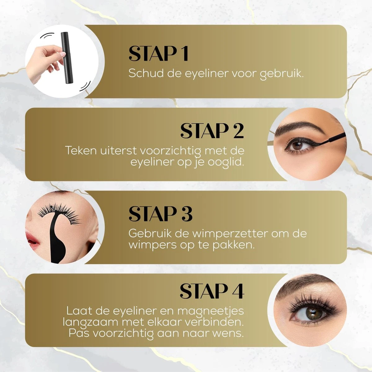 Naera Magnetische Wimpers Set - Inclusief Wimperzetter, Wimperhouder, Wimperschaar En 3 Flesjes Waterproof Eyeliner - 30 Keer Herbruikbaar - 12 Paar 6 Naera Magnetische Wimpers Set - Inclusief Wimperzetter, Wimperhouder, Wimperschaar En 3 Flesjes Waterproof Eyeliner - 30 Keer Herbruikbaar - 12 Paar - Afbeelding 6