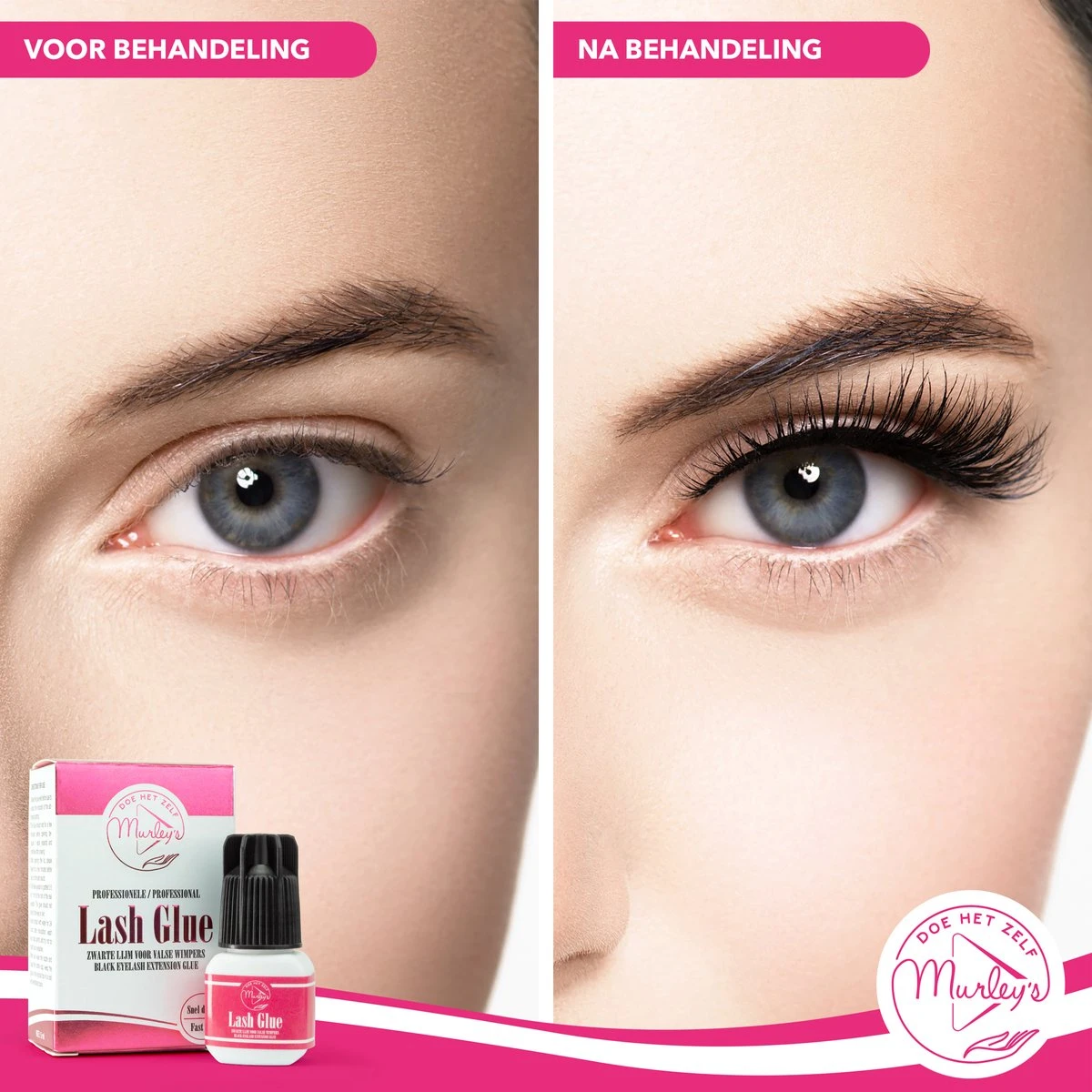 MURLEY'S Wimperlijm- Wimperextensions Lijm - Lash Glue - Zwart - Eenmalig Aanbrengen Voor Wekenlang Plezier - Perfecte Wimpers 4 MURLEY'S Wimperlijm- Wimperextensions Lijm - Lash Glue - Zwart - Eenmalig Aanbrengen Voor Wekenlang Plezier - Perfecte Wimpers - Afbeelding 4