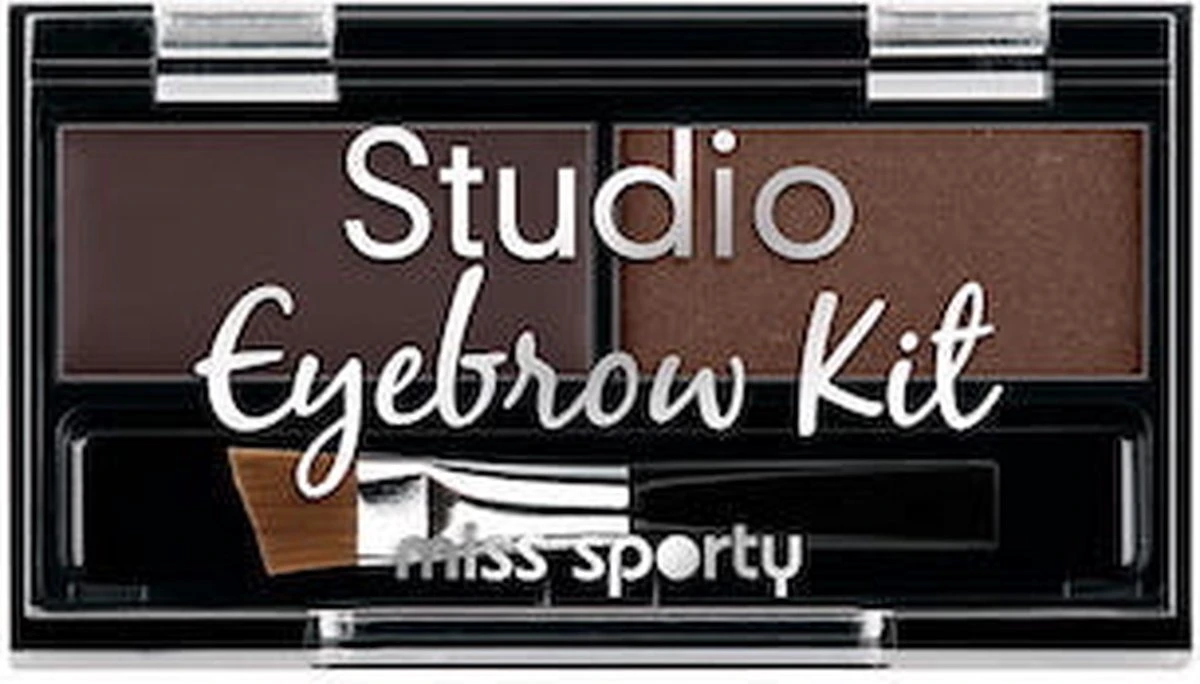 Miss Sports - Studio Eyebrow Kit Palette To Makeup Eyebrows 001 Medium Brown 1.1G 2 Miss Sports - Studio Eyebrow Kit Palette To Makeup Eyebrows 001 Medium Brown 1.1G - Afbeelding 2