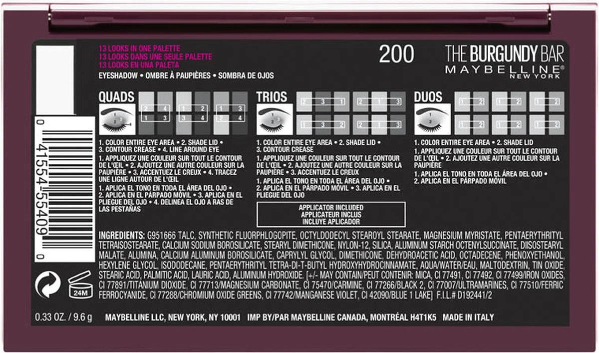 Maybelline The Burgundy Bar Oogschaduw En Highlighter Palette – Limited Edition 12 Maybelline The Burgundy Bar Oogschaduw En Highlighter Palette – Limited Edition - Afbeelding 12