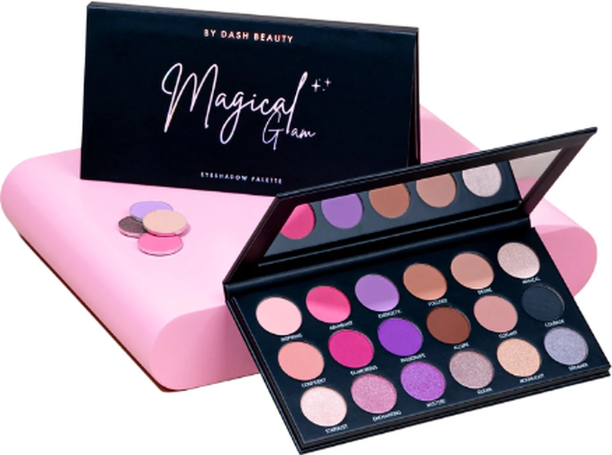 By Dash Beauty - Magical Glam Oogschaduw Palette - 18 Pan Oogschaduw Palette - 11 Matte Kleuren 7 Shimmer - Veganistisch En Dierproefvrij 1 By Dash Beauty - Magical Glam Oogschaduw Palette - 18 Pan Oogschaduw Palette - 11 Matte Kleuren 7 Shimmer - Veganistisch En Dierproefvrij