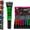 Merkloos PAINTGLOW UV EYE MASCARA SET - 8 Stuks - NEON - Feest Make Up - Carnaval