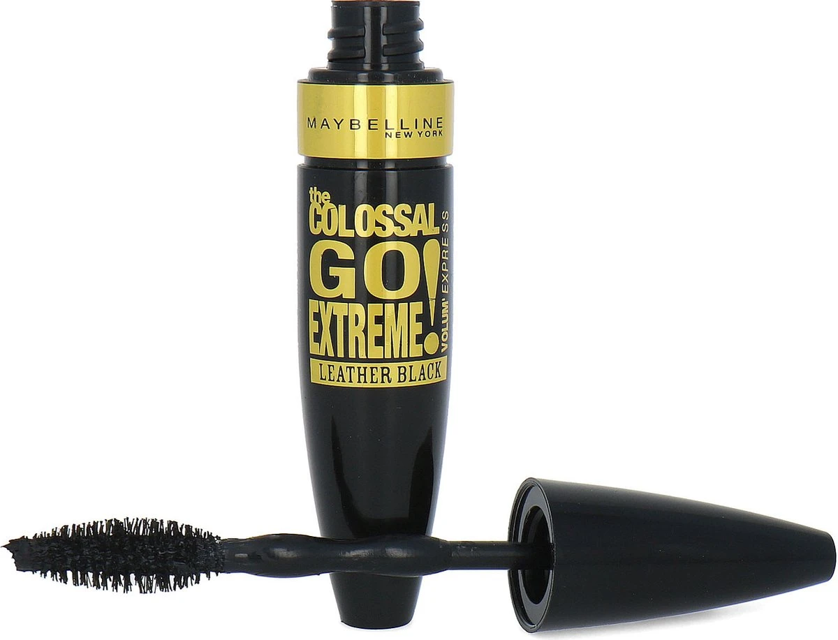Maybelline Volum'Express Colossal Go Extreme! Leather Black Mascara - Zwart 4 Maybelline Volum'Express Colossal Go Extreme! Leather Black Mascara - Zwart - Afbeelding 4