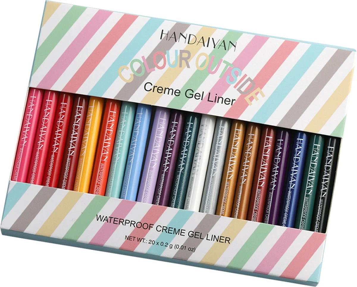 HANDAIYAN Sneldrogend Waterdicht En Niet Gemakkelijk Uit Te Vegen Kleur Eyeliner 20 Kleuren 3 HANDAIYAN Sneldrogend Waterdicht En Niet Gemakkelijk Uit Te Vegen Kleur Eyeliner 20 Kleuren - Afbeelding 3