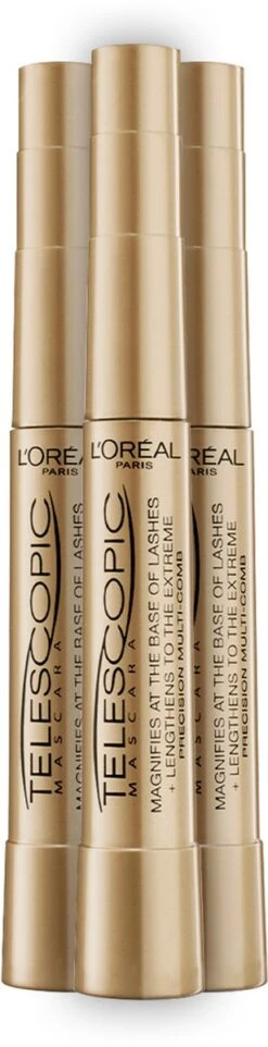 L’Oréal Paris Telescopic Black - Lengte Mascara Voor Zichtbaar Langere Wimpers - Zwart - 8 Ml – 3 Stuks